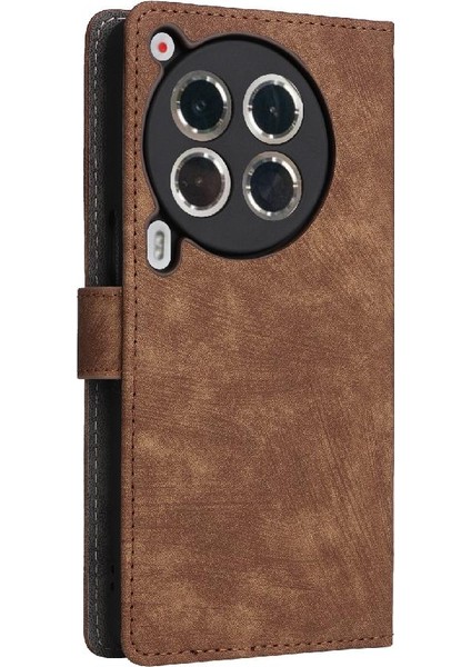 Tecno Camon 30 Premier 5g Flip Folio Cüzdan Pu Deri Kart Yuvaları Için Kılıf (Yurt Dışından)