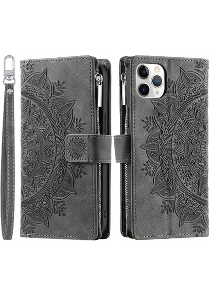 IPhone 11 Için Kılıf Pro Max Mikrofiber Astar Içinde Alüminyum Metal Logo (Yurt Dışından)