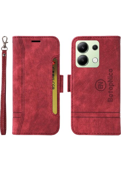 Xiaomi Redmi Not 13 4g Kart Yuvaları Için Kılıf Cüzdan Kapak Çevirin Tpu Deri (Yurt Dışından)