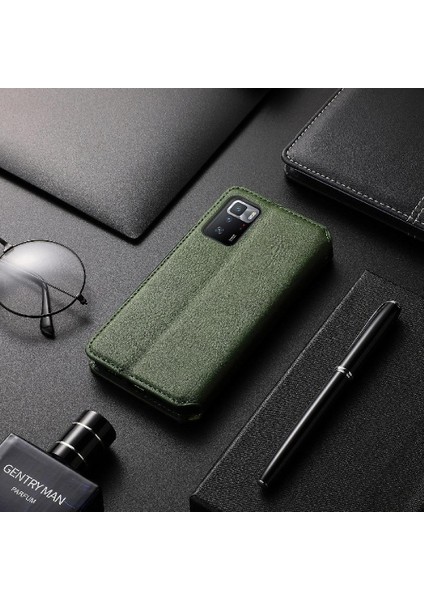 Xıaomı Redmi Için Not 10 Pro 5g Deri Kılıf Kapak Çevirin Moda (Yurt Dışından)