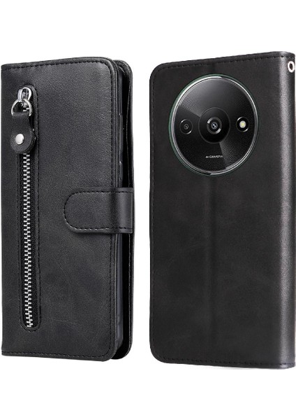 Xiaomi Redmi A3 Kart Yuvası Sahipleri Için Kılıf Deri Koruyucu Kapak Fermuar (Yurt Dışından)