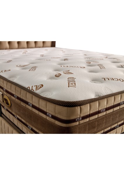 Lyocell Set (Baza+Yatak+Başlık) Tek Kişilik 90X190 cm
