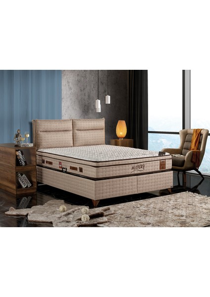 Mystrey Plus Set (Baza+Yatak+Başlık) Tek Kişilik 100X200 cm