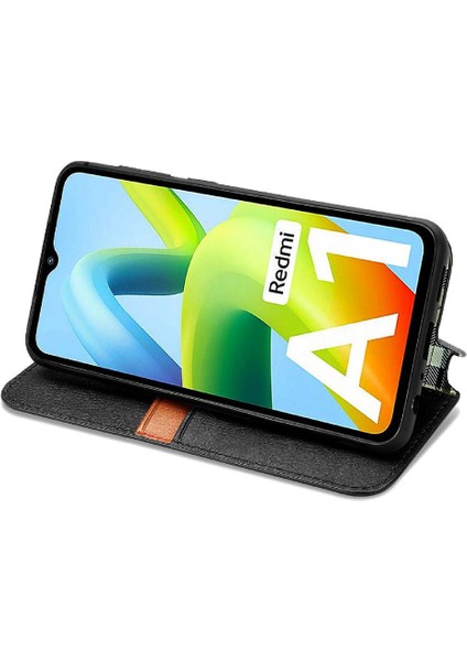 Xıaomı Redmi A1 Için Kılıf Deri Kılıf Cüzdan Fonksiyonu Moda Tasarım Flip (Yurt Dışından) modelleri