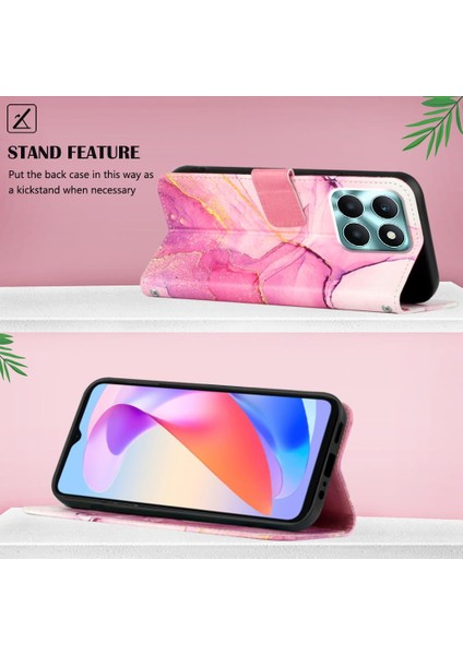 Onur X6A Kickstand Cüzdan Pu Deri Mermer Desen Için Kılıf (Yurt Dışından) indirimleri