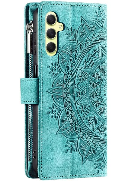 Kırmızı Dikey Çizgili Mikrofiber Astar Pu ile Samsung Galaxy A15 Için Kılıf (Yurt Dışından)