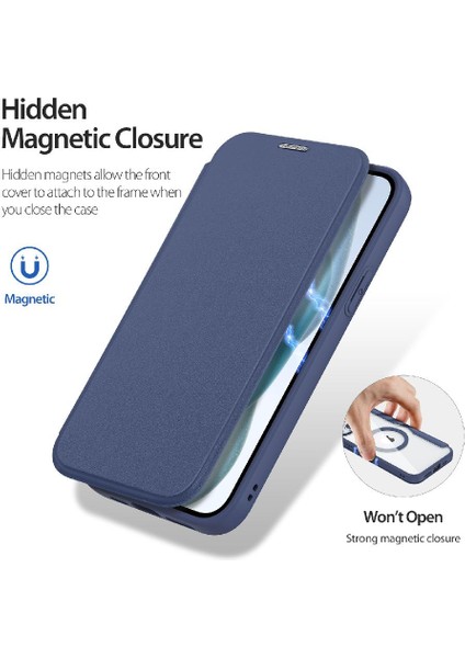 Rfıd Durfid Durumda IPhone 15 Artı Rfıd Engelleme Kart Yuvası ile Pu Deri (Yurt Dışından)