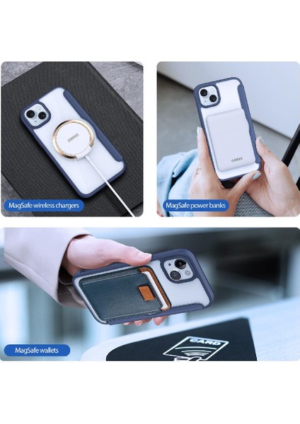 Rfıd Durfid Durumda IPhone 15 Artı Rfıd Engelleme Kart Yuvası ile Pu Deri (Yurt Dışından)