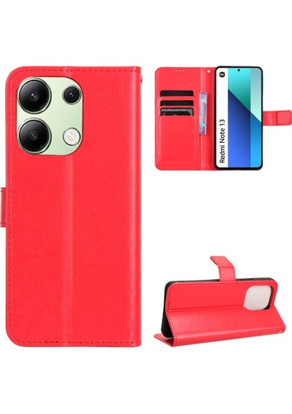 Xiaomi Redmi Için Not 13 4g Manyetik Kapak Çevirin Kart Tutucu Cüzdan (Yurt Dışından)