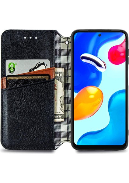 Xıaomı Redmi Not 11S Cüzdan Fonksiyonu Için Kılıf Kapak Çevirin Zarif Kılıf (Yurt Dışından)