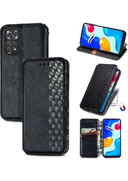 Xıaomı Redmi Not 11S Cüzdan Fonksiyonu Için Kılıf Kapak Çevirin Zarif Kılıf (Yurt Dışından)