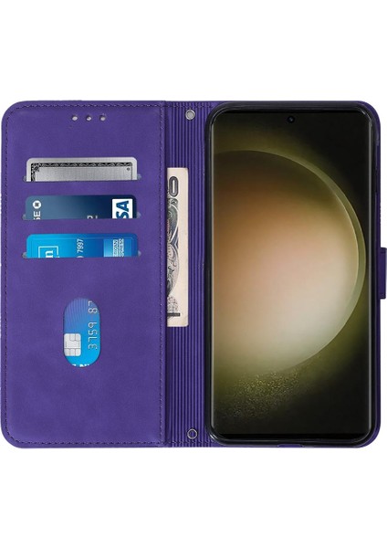 Samsung Galaxy S24 Ultra 5g Için Kılıf Pu Deri Cüzdan Kapak Çevirin Folio (Yurt Dışından)