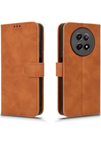 Kart Tutucu Kickstand ile Realme 12 5g Deri Folio Flip Case Için Kılıf (Yurt Dışından)