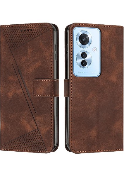 Oppo Için Kılıf Oppo 11F 5g Kart Ekleme Pu Deri Yan Toka Flip (Yurt Dışından)
