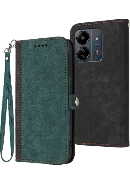 Kart Yuvası Standı ile Xiaomi Redmi 13C Için Kılıf Kickstand Koruyucu Cüzdan (Yurt Dışından)