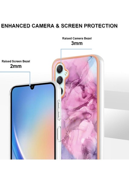 Samsung Galaxy A25 5g Darbeye Silikon Tampon Tpu Mermer ile Uyumlu (Yurt Dışından)