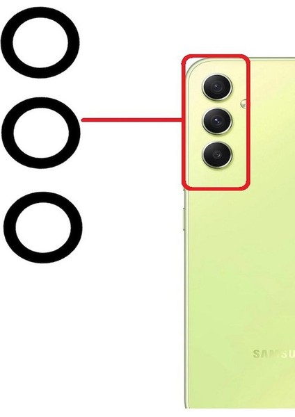 Samsung Galaxy A34 5g A346 ile Uyumlu Kamera Camı