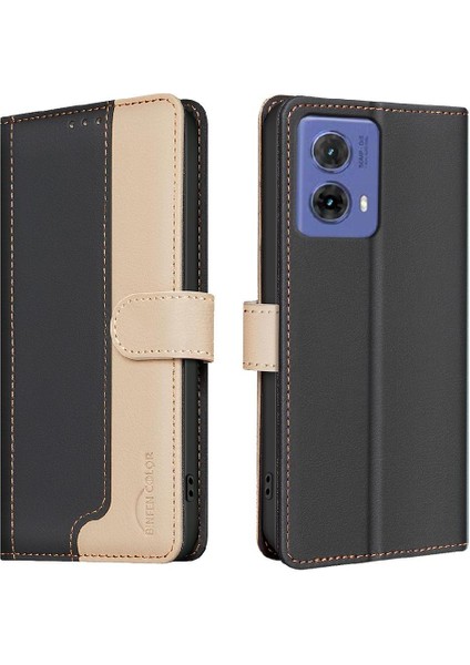Motorola Moto G85 Darbeye Tpu Iç Kabuk Kart Yuvaları Rfıd Için Flip Case (Yurt Dışından)