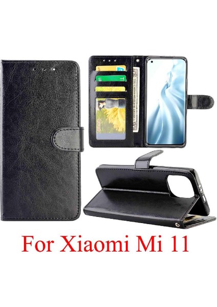 Xiaomi Mi 11 Için Flip Case Manyetik Kapatma Kart Tutucu Pu Deri (Yurt Dışından) modelleri