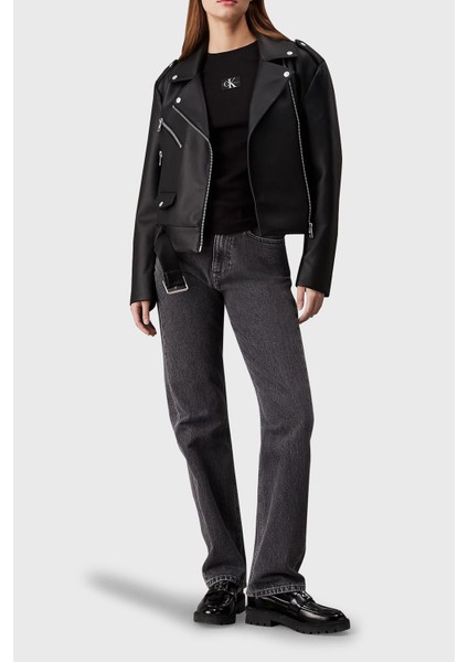 Regular Fit Biker Ceket J20J223448BEH Bayan Ceket J20J223448 Beh fırsatları