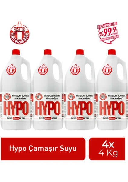 Çamaşır Suyu 4 kg x 4 Adet