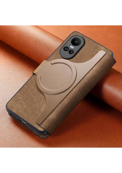 Oppo Oppo 10 5g Mıknatıs Koruyucu Malzeme Için Flip Case Retro Kart Standı (Yurt Dışından) fırsatları