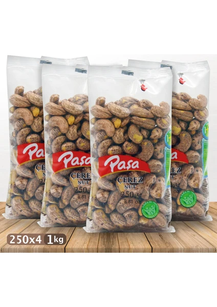 Paşa Kuruyemiş Odun Ateşinde Kavrulmuş Zarlı Kaju 250 gr x 4 Adet (1. Kalite)