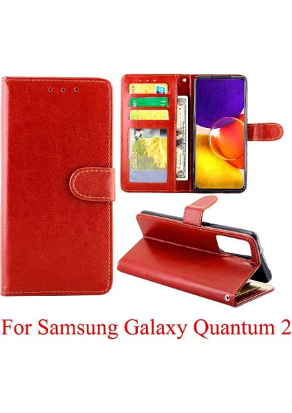 Samsung Galaxy Quantum 2 Kart Tutucu Manyetik Kapatma Pu Için Flip Case (Yurt Dışından) fiyatları