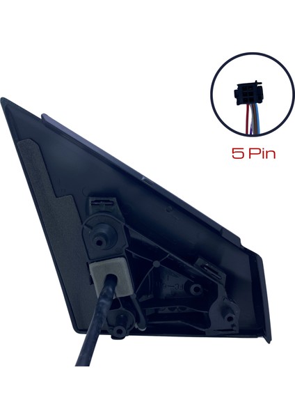 Dış Dikiz Aynası Citroen C5 2001-2008 Elektrikli, Isıtmalı, Manuel Katlanır, Mavi Cam, Astarlı Kapak, 5 Pin indirimleri