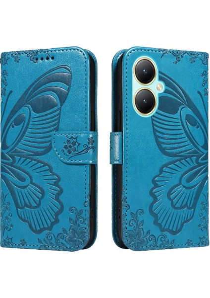 Vıvo Y27 4g Için Flip Case Kredi Kartı Yuvası ile Ayrılabilir El Kayışı Yüksek (Yurt Dışından)