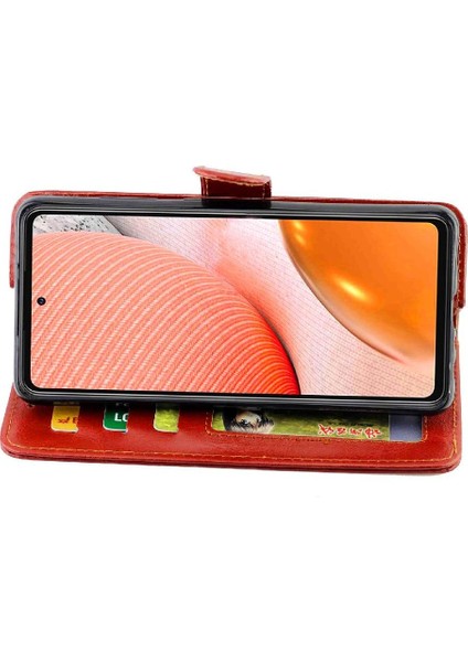 Samsung Galaxy A72 5g Kickstand Kart Tutucu Pu Deri Için Flip Case (Yurt Dışından) fırsatları