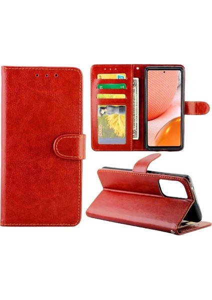 Samsung Galaxy A72 5g Kickstand Kart Tutucu Pu Deri Için Flip Case (Yurt Dışından) indirimleri