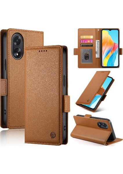 Oppo A18 4G/A38 4g Cüzdan Günlük Kullanım Flip Kart Yuvaları Iş Için Flip Case (Yurt Dışından)