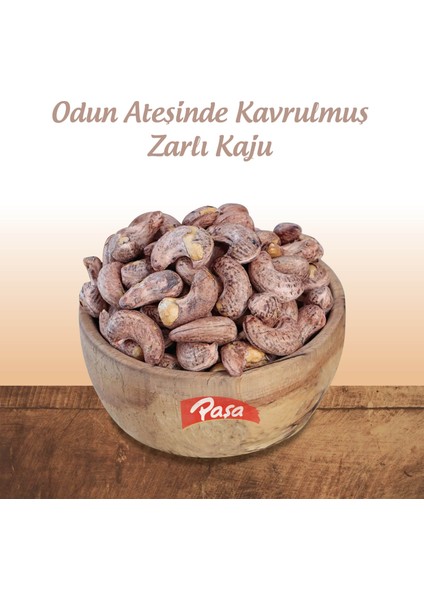 Paşa Kuruyemiş Odun Ateşinde Kavrulmuş Zarlı Kaju 250 gr (1. Kalite)