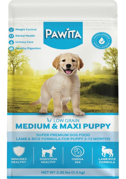 Hypoallergenic Medium Puppy Super Premium Kuzu Etli Orta ve Büyük Irk Yavru Köpek Maması 1,5 kg modelleri