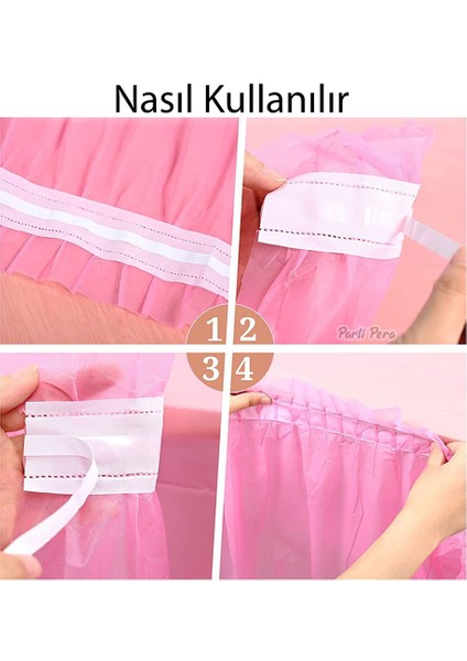 Plastik Masa Eteği Kullan At Masa Eteği 75x426 cm Kırmızı Renk fiyatları