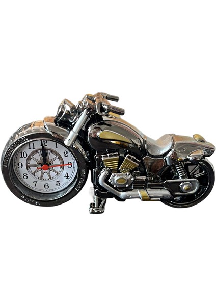 Yaratıcı Motosiklet Süsleri Çalar Saat Dijital Analog Masa Saati (Yurt Dışından)