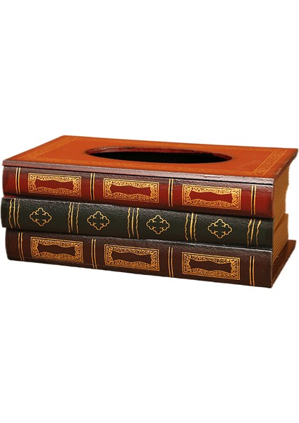 Vintage Avrupa Kitabı Napkin Kutusu Depolama Kutusu (Yurt Dışından)