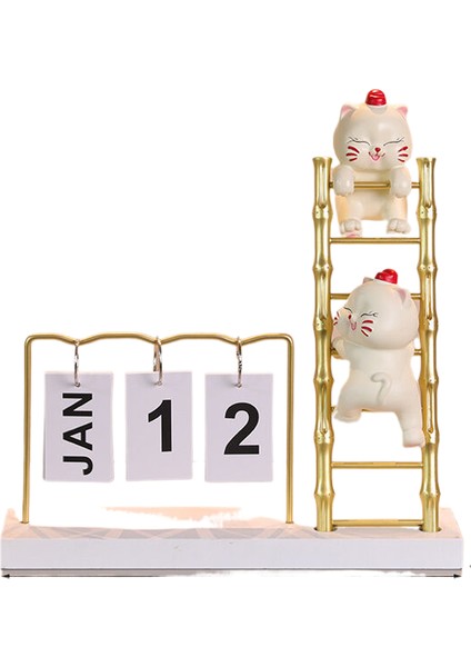 Escalator Şanslı Kedi Takvimi Dekorasyon Ev Dekorasyonu (Yurt Dışından)