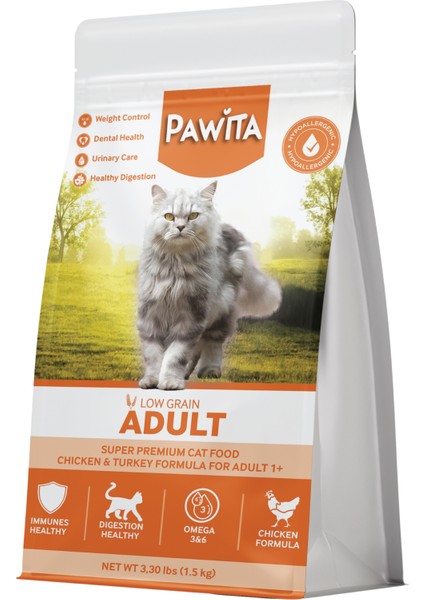 Hypoallergenic Chicken Adult Super Premium Tavuklu Yetişkin Kedi Maması 1,5 kg modelleri