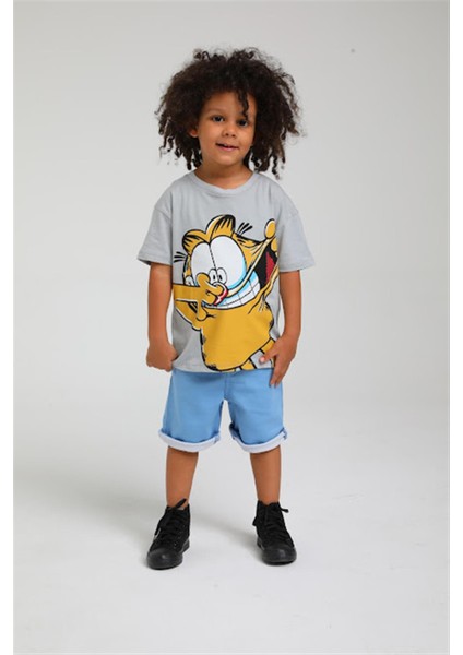 Erkek Çocuk Pamuklu Garfield Tshirt