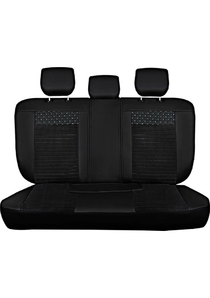 fiat Panda Uyumlu Deri Oto Koltuk Kılıfı Ön Arka Set Siyah Beyaz Elite Model Sc fiyatları