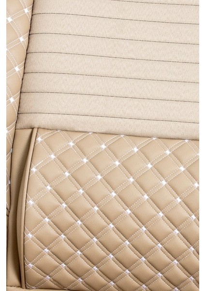 fiat Marea Uyumlu Deri Oto Koltuk Kılıfı Ön Arka Set Bej Elite Model Sc modelleri