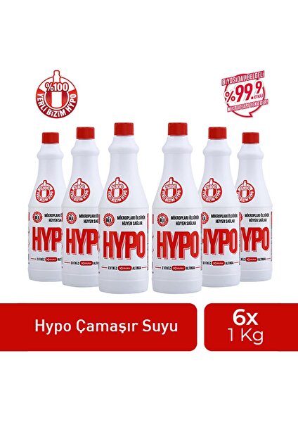 Çamaşır Suyu 1 kg x 6 Adet