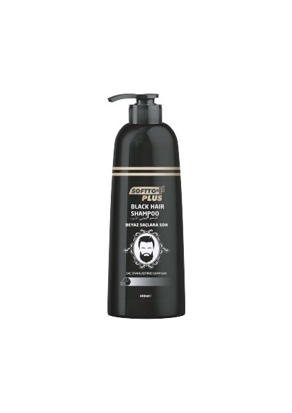 Softto Plus Black Hair Shampoo Siyahlaştırıcı Doğal Görünümlü 350 Ml