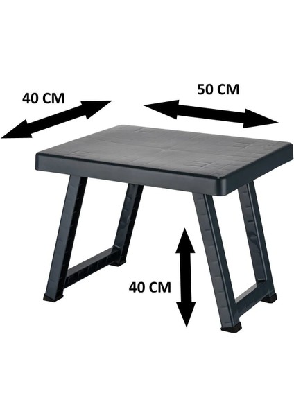 Katlanır Plastik Sehpa Antrasit-Kamp Masası-Bahçe Masası