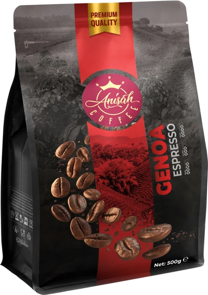 Anisah Coffee Genoa Espresso Çekirdek Kahve | 500G | Aromatik Tat ve Zengin Krema