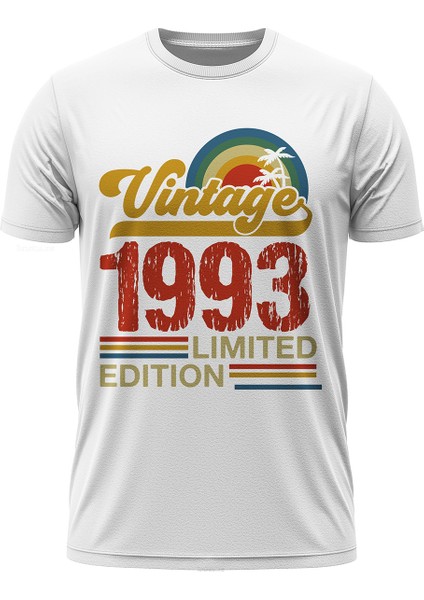 Vintage 1993 Limited Edition - Özel Retro Tasarım Baskılı Unisex T-Shirt