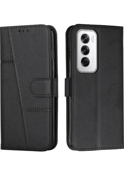 Oppo Oppo 12 5g Pu Deri Tam Koruma Kartı Ekleme Için Flip Case (Yurt Dışından)