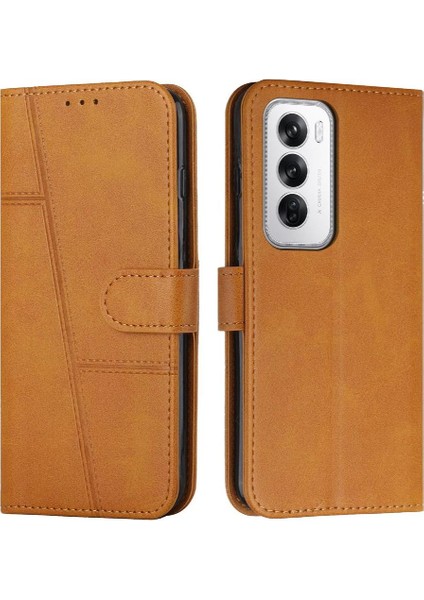 Oppo Oppo 12 5g Pu Deri Tam Koruma Kartı Ekleme Için Flip Case (Yurt Dışından)